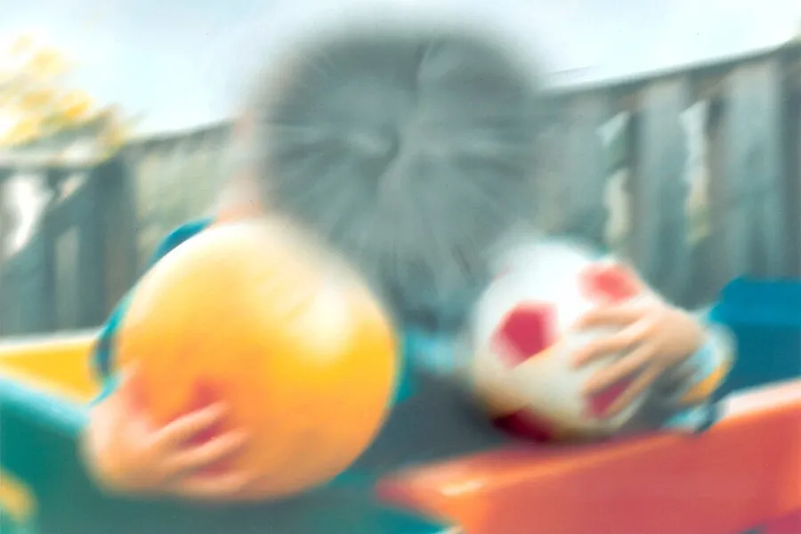 A scene as it might be viewed by a person with age-related macular degeneration.
